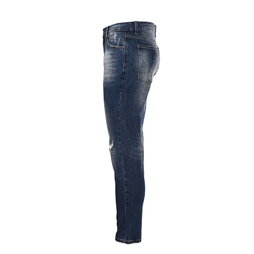 Louis Vuitton Logo-Print Denim Jeans