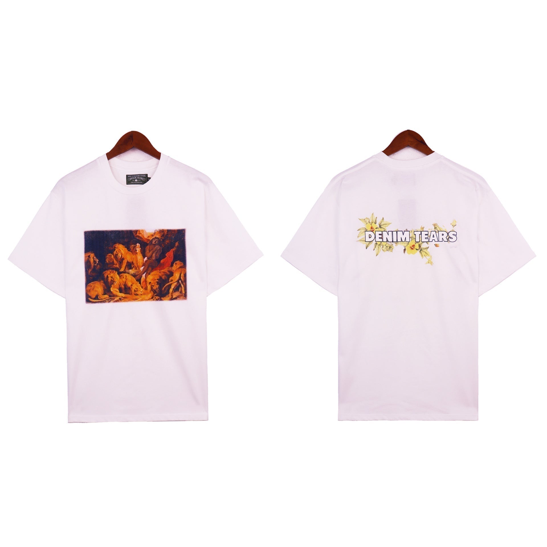 Denim Tears T-shirts Letter Portrait Short Sleeve T-Shirt